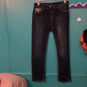 New Weekend White Thread Blue Jeans